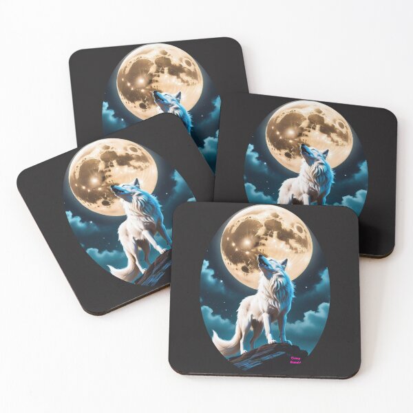 Item preview, White wolf at night designed and sold by Crazy Ronald.