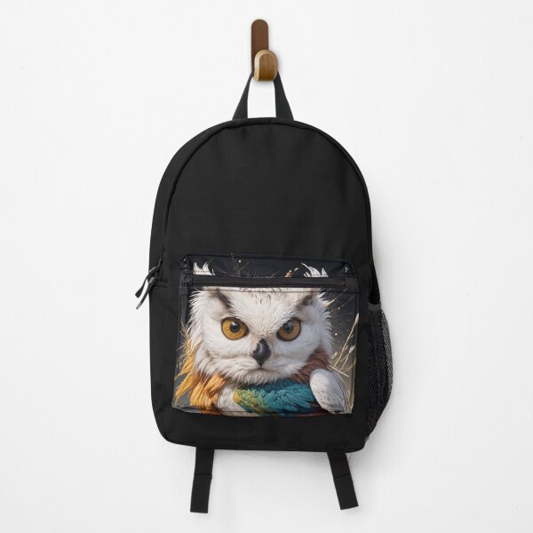 Item preview, Cute Snow Owl Cat Hybrid Animal Portrait designed and sold by TheArtOfPat.