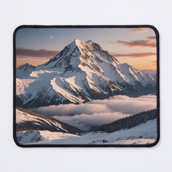 Item preview, Snowy Sunset Mountain #1 designed and sold by KCsStudio.