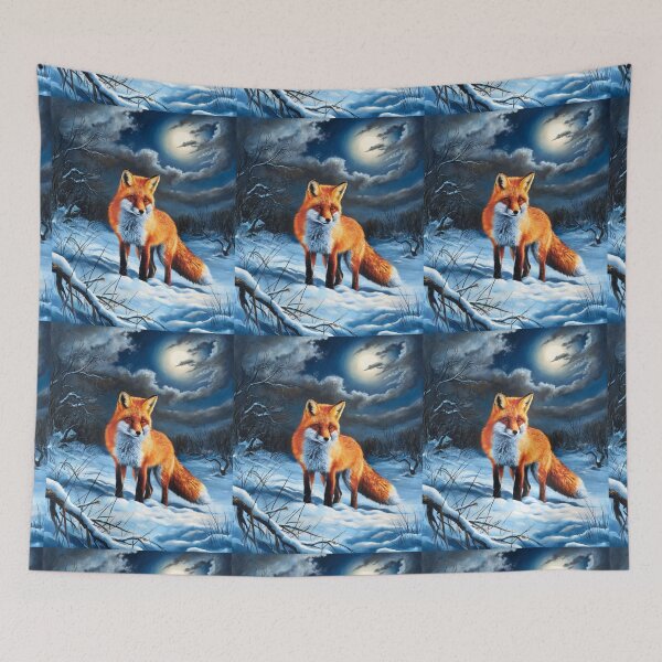 Item preview, Fox Portrait. Winter fox, snowy fox, vintage fox, fox painting, Caravaggio style designed and sold by FoxVibes.