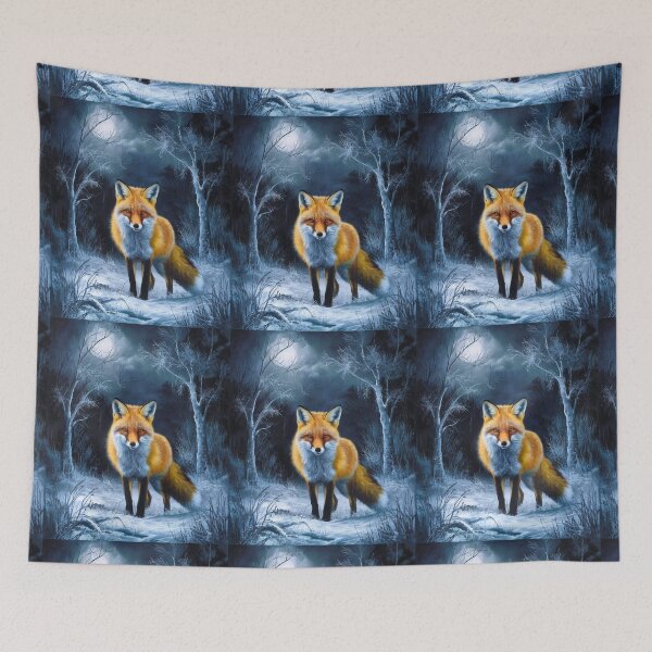 Artikelvorschau, Fuchs-Porträt. Winterfuchs, Schneefuchs, Vintage-Fuchs, Fuchs-Malerei, Caravaggio-Stil entworfen und verkauft von FoxVibes.