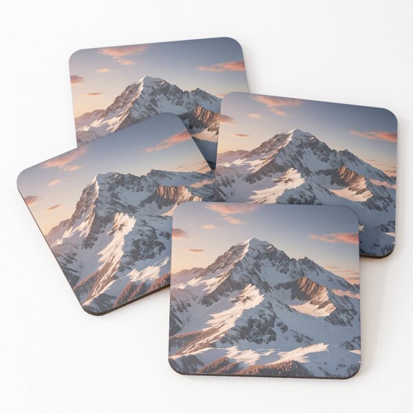 Item preview, Snowy Sunset Mountain #2 designed and sold by KCsStudio.