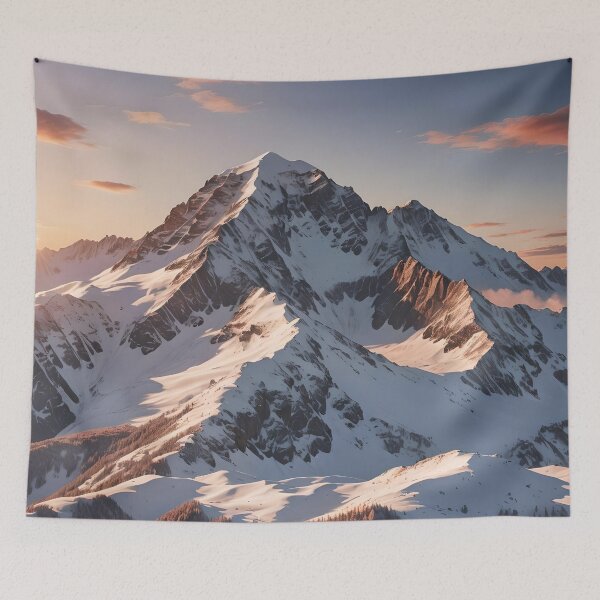 Artikelvorschau, Verschneiter Sonnenuntergang Berg #2 entworfen und verkauft von KCsStudio.