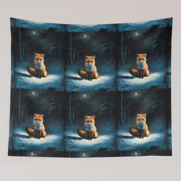 Artikelvorschau, Fuchs-Porträt. Winterfuchs, Schneefuchs, Vintage-Fuchs, Fuchs-Malerei, Caravaggio-Stil entworfen und verkauft von FoxVibes.