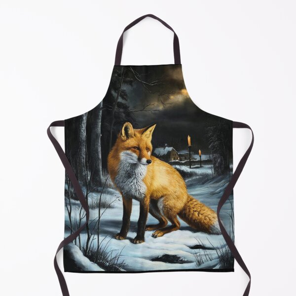 Item preview, Fox Portrait. Winter fox, snowy fox, vintage fox, fox painting, Caravaggio style designed and sold by FoxVibes.