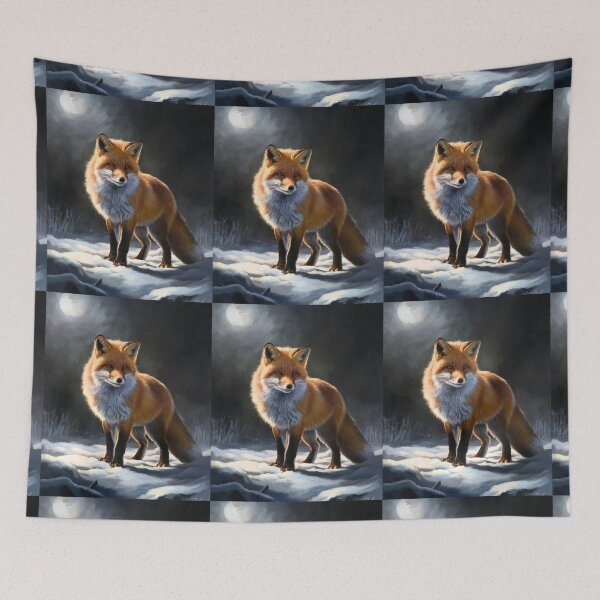 Artikelvorschau, Fuchs-Porträt. Winterfuchs, Schneefuchs, Vintage-Fuchs, Fuchs-Malerei, Caravaggio-Stil entworfen und verkauft von FoxVibes.