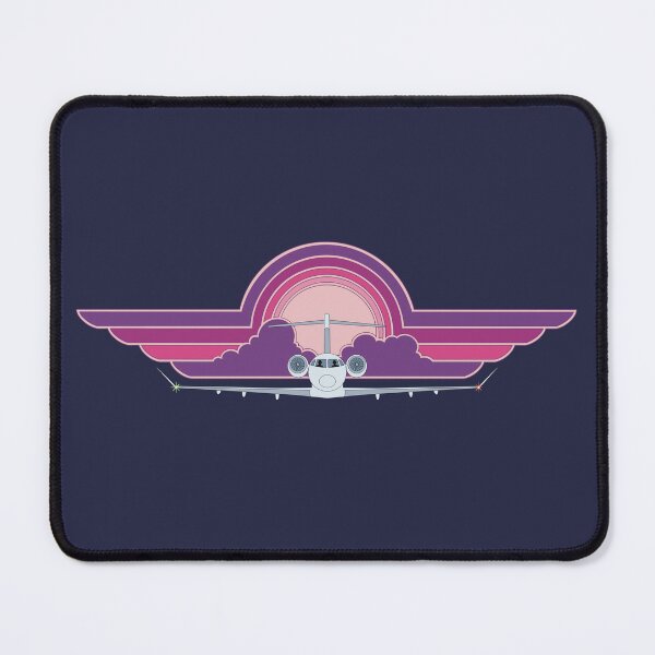 Item preview, Bombardier Challenger 350 Jet Sunset Pilot Wings Retro Aviation Design designed and sold by skye-studio.