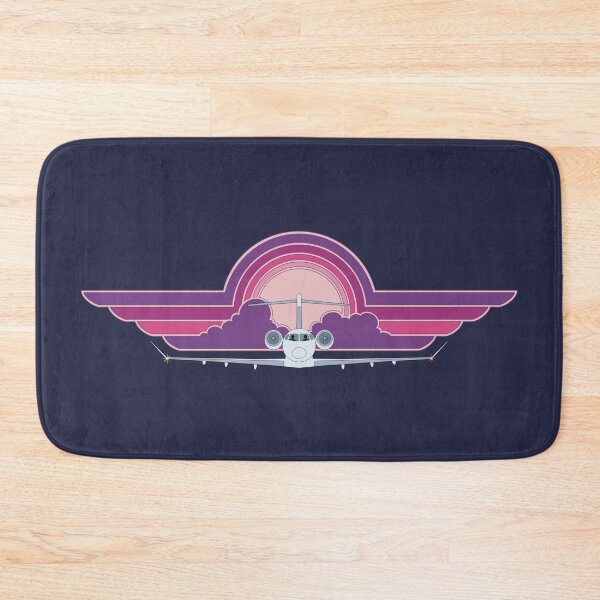 Item preview, Bombardier Challenger 350 Jet Sunset Pilot Wings Retro Aviation Design designed and sold by skye-studio.