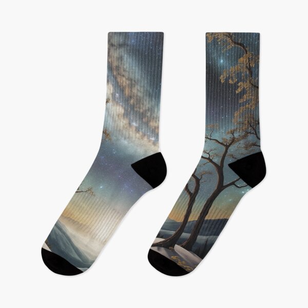 Item preview, Enchanted Milky Way Over Snowy Hills designed and sold by EnchantedVista.