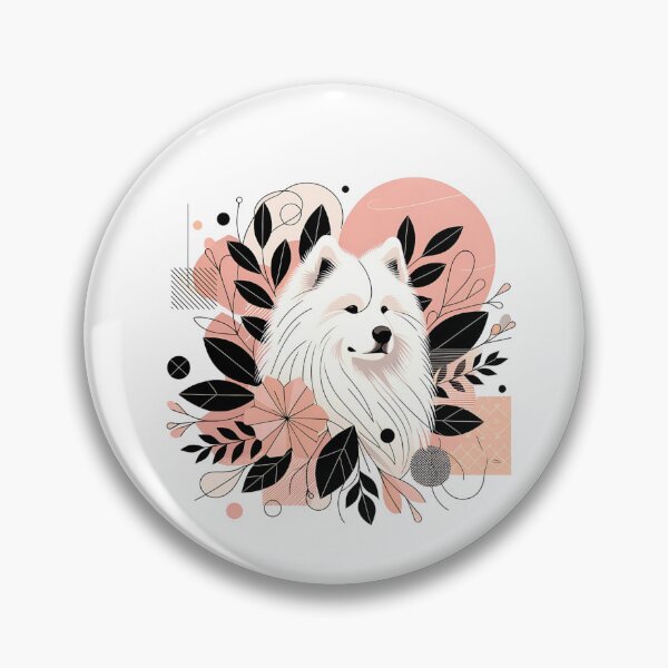 Item preview, Geometric Floral Samoyed Dog designed and sold by TheAnimalZ00.