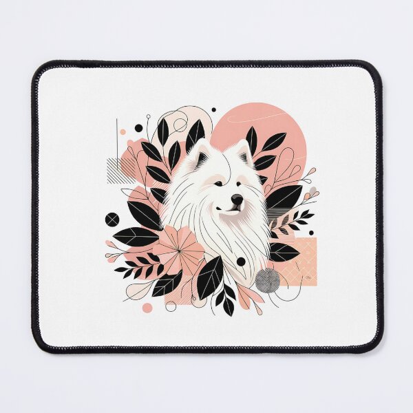 Item preview, Geometric Floral Samoyed Dog designed and sold by TheAnimalZ00.