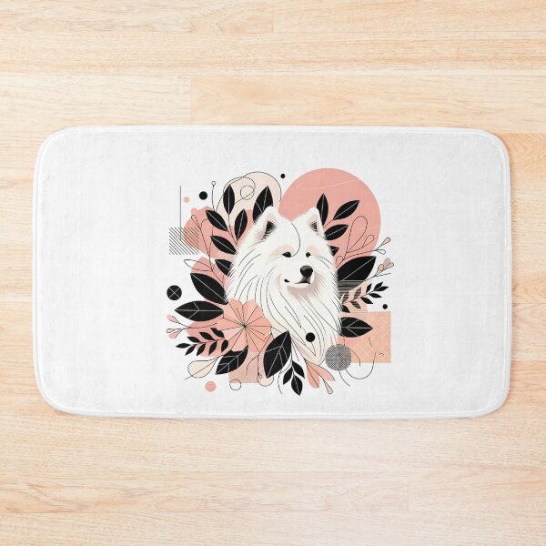 Item preview, Geometric Floral Samoyed Dog designed and sold by TheAnimalZ00.
