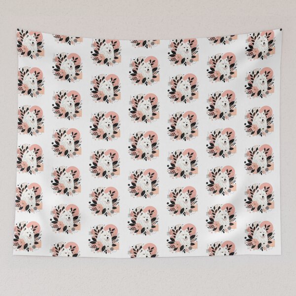 Item preview, Geometric Floral Samoyed Dog designed and sold by TheAnimalZ00.