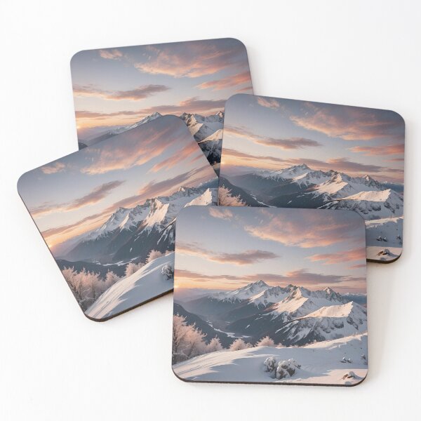 Item preview, Snowy Sunset Mountain #4 designed and sold by KCsStudio.
