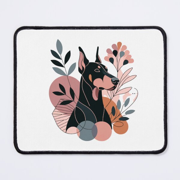Artikelvorschau, Dobermann mit geometrischem Blumenmuster entworfen und verkauft von TheAnimalZ00.