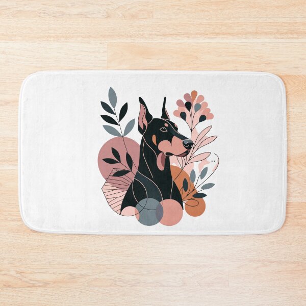 Artikelvorschau, Dobermann mit geometrischem Blumenmuster entworfen und verkauft von TheAnimalZ00.
