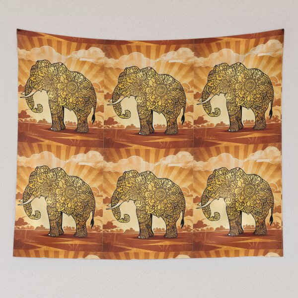 Item preview, Elephant Silhouette. Mandala elephant, Fantasy Elephant, colorful elephant designed and sold by ElephantVibes.