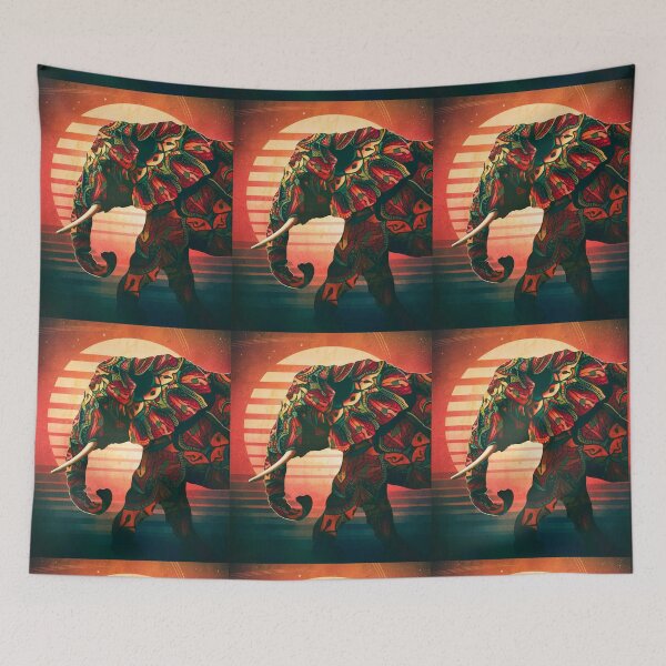 Item preview, Elephant Silhouette. Mandala elephant, Fantasy Elephant, colorful elephant designed and sold by ElephantVibes.