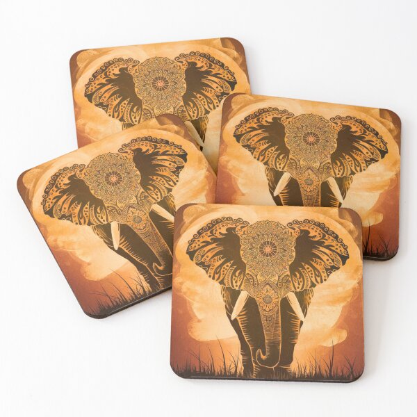 Item preview, Elephant Silhouette. Mandala elephant, Fantasy Elephant, colorful elephant designed and sold by ElephantVibes.