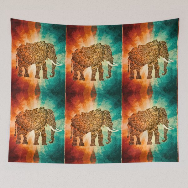 Item preview, Elephant Silhouette. Mandala elephant, Fantasy Elephant, colorful elephant designed and sold by ElephantVibes.