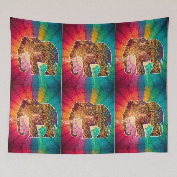 Item preview, Elephant Silhouette. Mandala elephant, Fantasy Elephant, colorful elephant designed and sold by ElephantVibes.