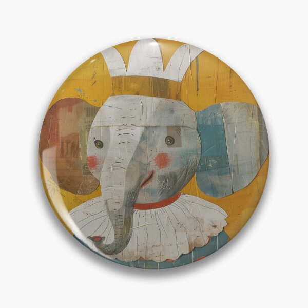 Artikelvorschau, Elefantenbabykönig - Collagenkunst für Kinder entworfen und verkauft von LittleDreamsCo.