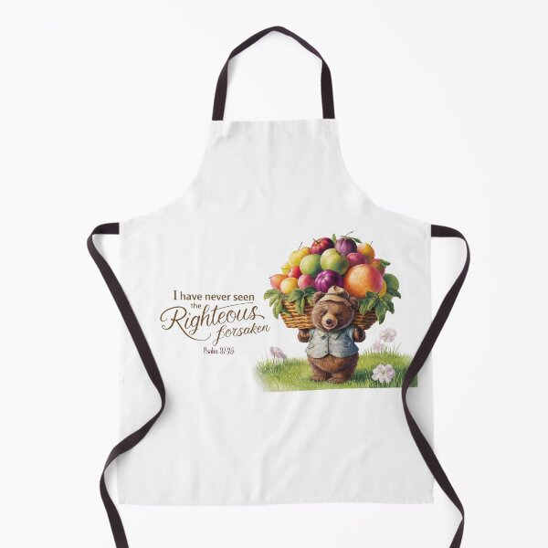 Item preview, I Have Never Seen the Righteous Forsaken, Bear with Basket of Fruits  designed and sold by Faithloveshop.