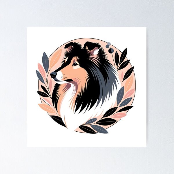 Item preview, Abstract Floral Shetland Sheepdog designed and sold by TheAnimalZ00.