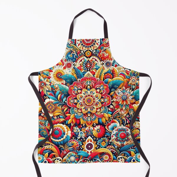 Artikelvorschau, Lebendiges maximalistisches Muster entworfen und verkauft von Fantacaroo Designs.