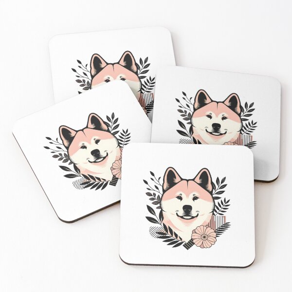 Item preview, Abstract Floral Akita Inu designed and sold by TheAnimalZ00.