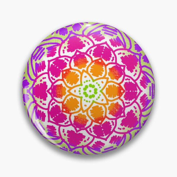 Artikelvorschau, BUNTES Blumen-MANDALA entworfen und verkauft von Shells Designs.