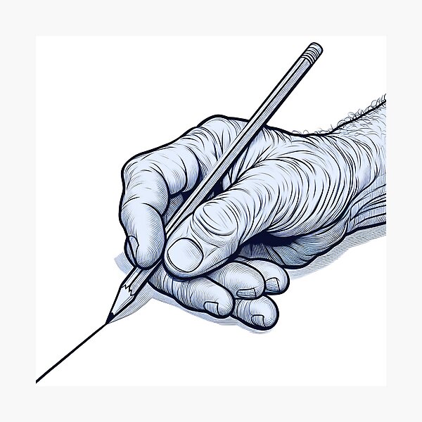 Item preview, Precision in Art: Hand Holding a Fine-Tipped Drawing Pen designed and sold by Ronin1969.
