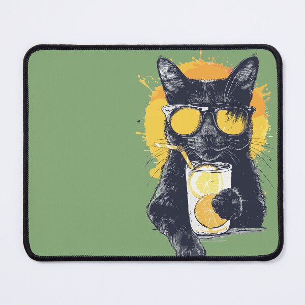 Item preview, Cat is Drinking a lemonade under sunspot designed and sold by Nordic Ch.