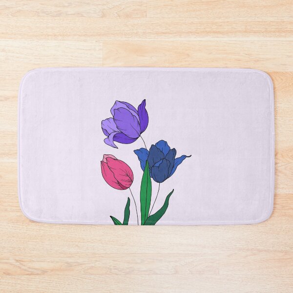 Item preview, Subtle bi pride flowers designed and sold by PeachyLitchi.