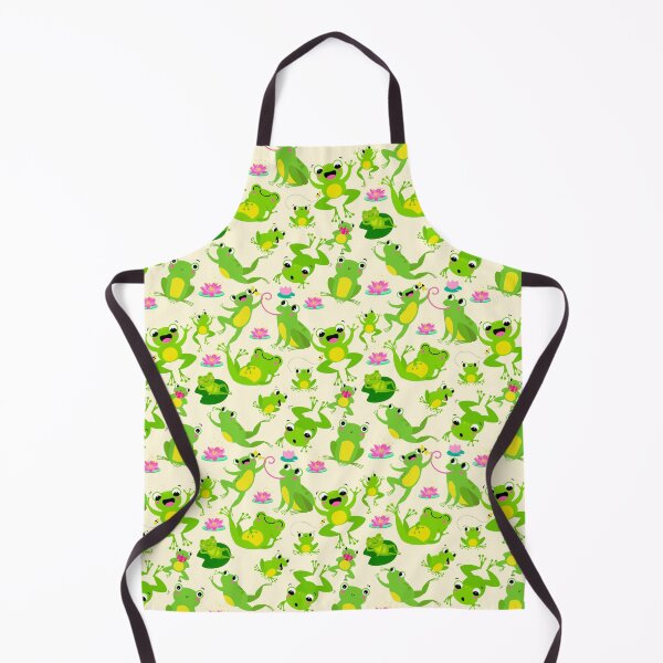 Item preview, Frogs seamless pattern with lotus Lilly pad designed and sold by Fantacaroo Designs.