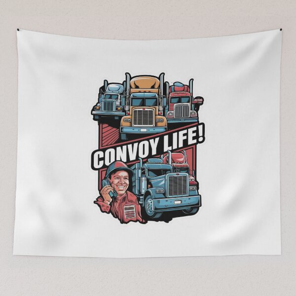 Item preview, Convoy Life Big Rig Trucker Design designed and sold by Peter Stawicki.