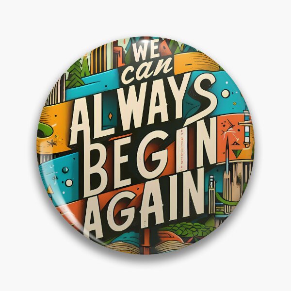 Item preview, Begin Again, typography designed and sold by maxmaj.