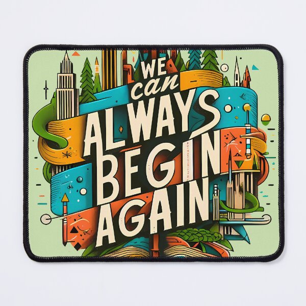 Item preview, Begin Again, typography designed and sold by maxmaj.
