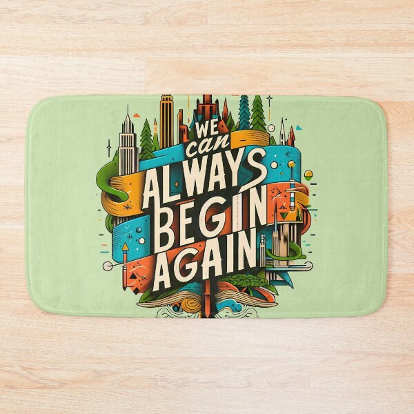 Item preview, Begin Again, typography designed and sold by maxmaj.