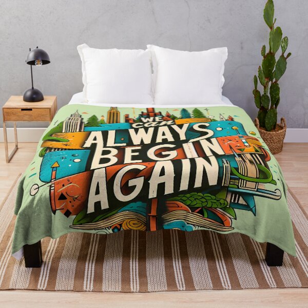 Item preview, Begin Again, typography designed and sold by maxmaj.