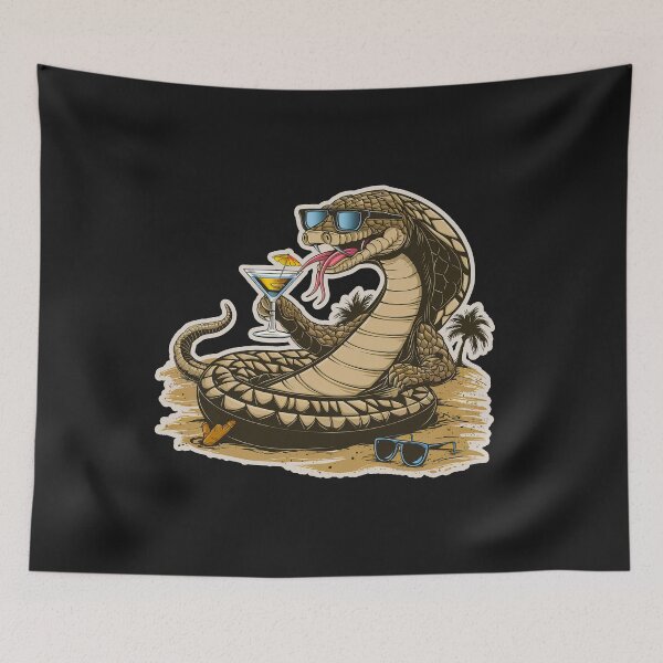 Item preview, Cool King Cobra ona a Summer Vacation Funny Sarcastic T-Shirt  designed and sold by Witty Shirts.