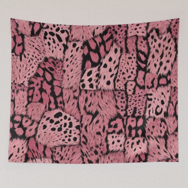 Item preview, Abstract Pink Faux Fur Patchwork Pattern designed and sold by calibrit.