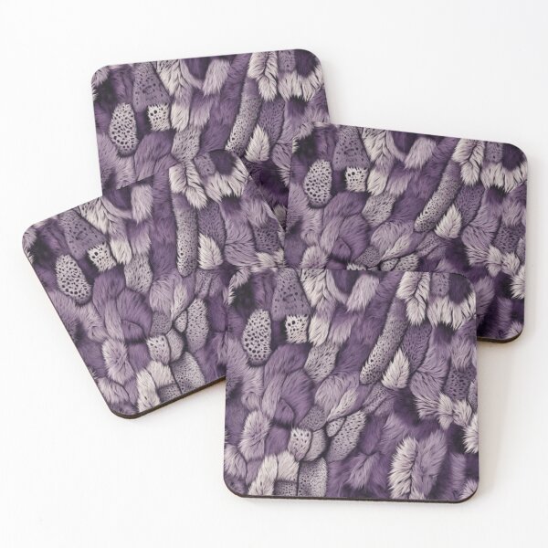 Item preview, Abstract Purple Faux Fur Patchwork Pattern designed and sold by calibrit.