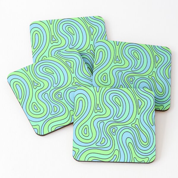 Item preview, Green Turquoise Trippy Swirls designed and sold by everything4eva.