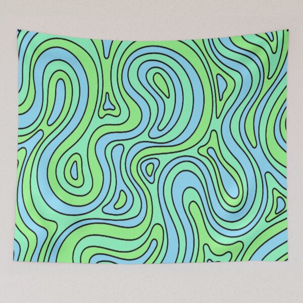 Item preview, Green Turquoise Trippy Swirls designed and sold by everything4eva.