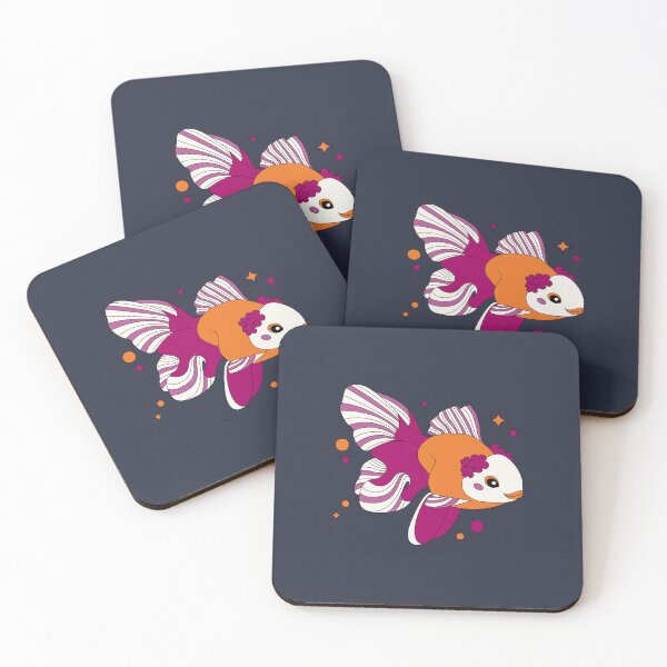 Item preview, Subtle Lesbian pride goldfish designed and sold by PeachyLitchi.