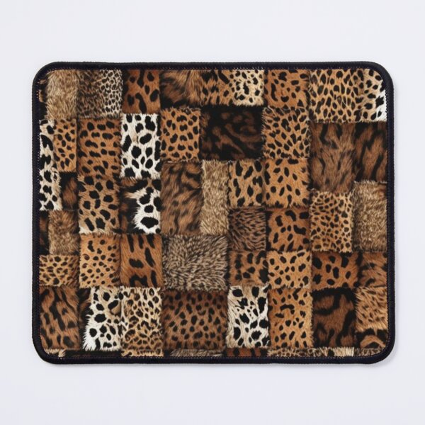 Item preview, Abstract Brown Faux Fur Patchwork Pattern designed and sold by calibrit.