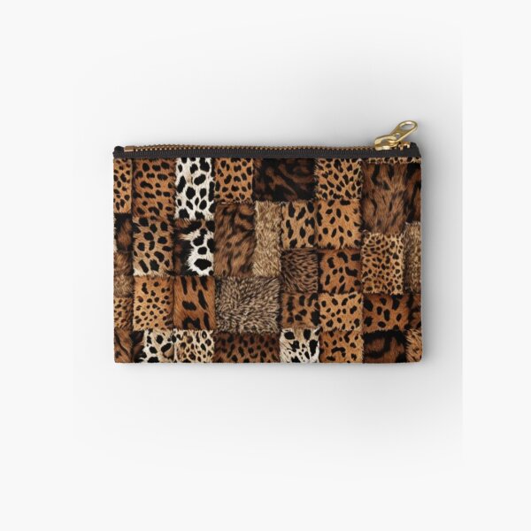 Item preview, Abstract Brown Faux Fur Patchwork Pattern designed and sold by calibrit.