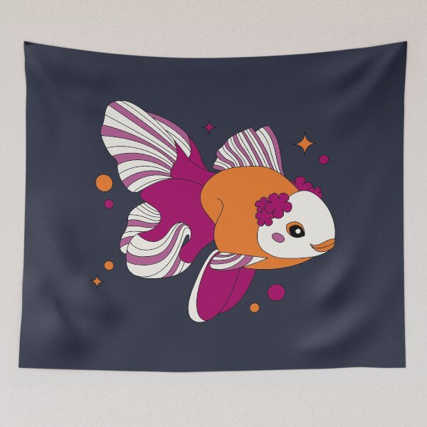 Item preview, Subtle Lesbian pride goldfish designed and sold by PeachyLitchi.