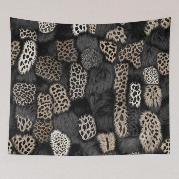 Item preview, Abstract Faux Fur Patchwork Pattern designed and sold by calibrit.